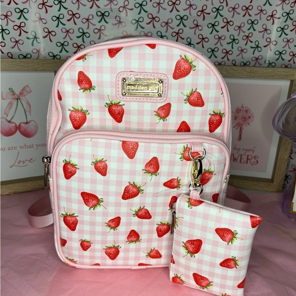 Madden Girl Strawberry Mini Backpack
